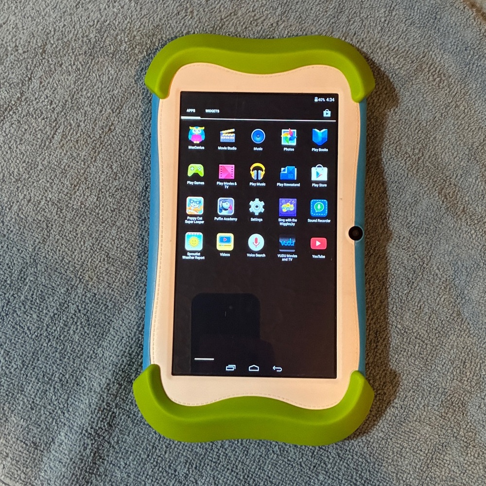 Kids' Blue and White Tablet with Green Case - Picture 5 of 5